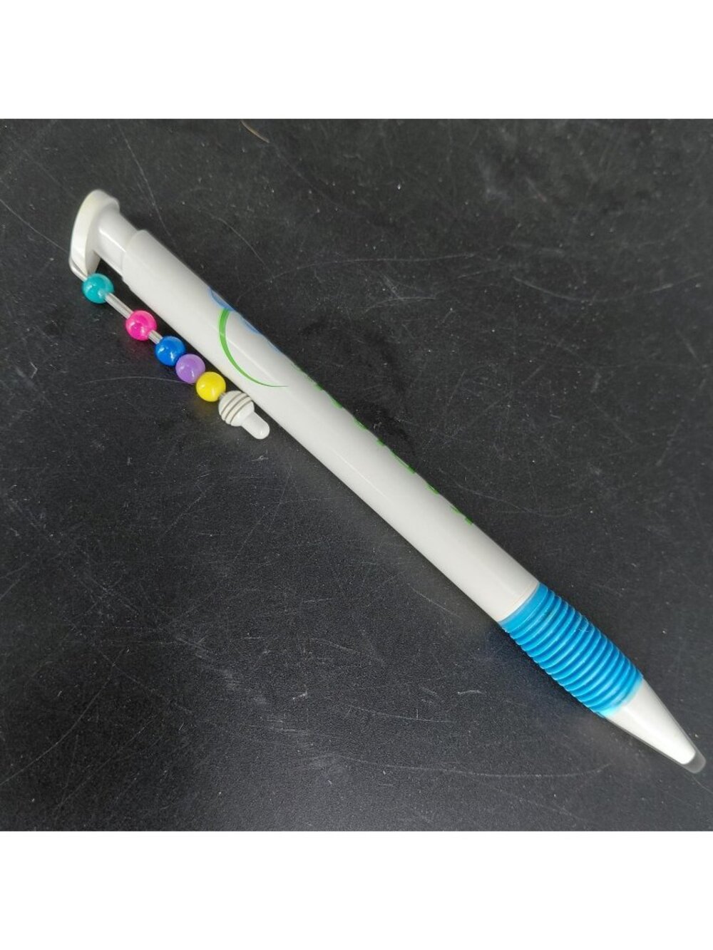 Kadian Morphine Sulfate Promo Ballpoint Pen Blue Grip Bead Fidget Plastic Pharma